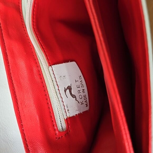 Vintage Koret Leather Clutch Purse Handbag Snakeskin Animal Print Made in Spain - Picture 5 of 8